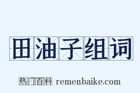 田油子组词是什么意思的图片